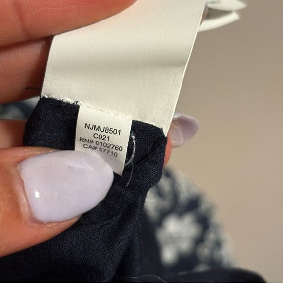 Kate Spade Shore Thing Eyelet Wrap Dress Rich Navy Blue Fresh White Size 00 - Picture 10 of 10